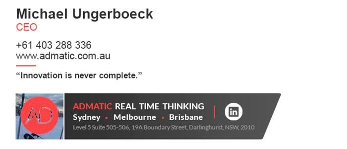Admatic email signatures
