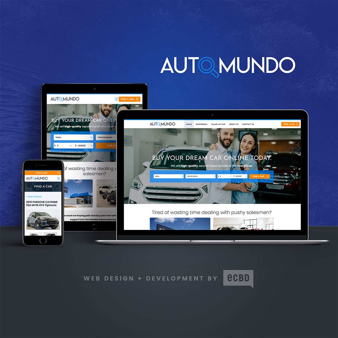 Automundo website design